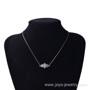 Charms Silver Hand of Fatima Alloy Necklace